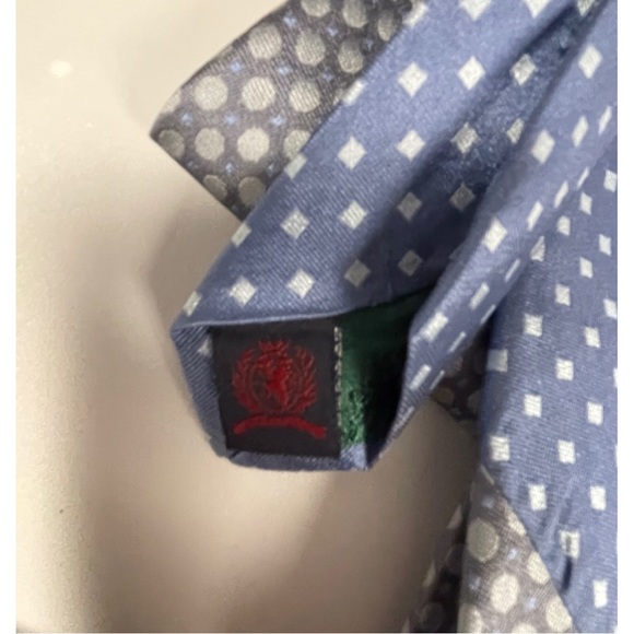 TOMMY Hilfiger Tie Dots Shades of Blue and Gray 59” x 3.5” - Picture 5 of 6